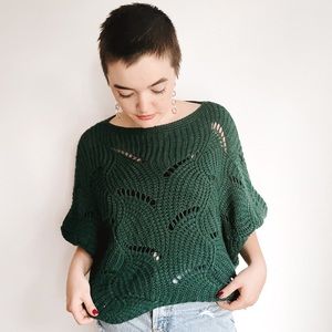 Cropped Green Sweater